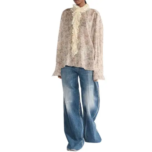 DIOR Shirts Women's Pink Stand Collar Moderate Other