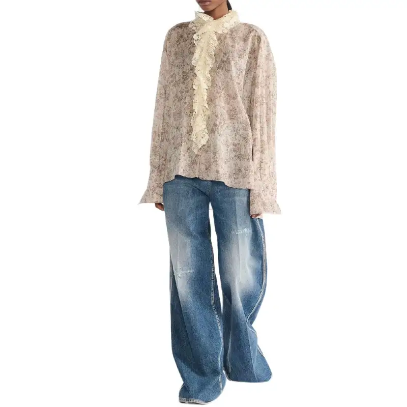 DIOR Shirts Women's Pink Stand Collar Moderate Other