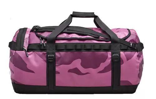 THE NORTH FACE X KAWS Collaboration 95L Storage Backpack, Crossbody Bag, Outdoor Bag PVC Purple Camouflage Unisex