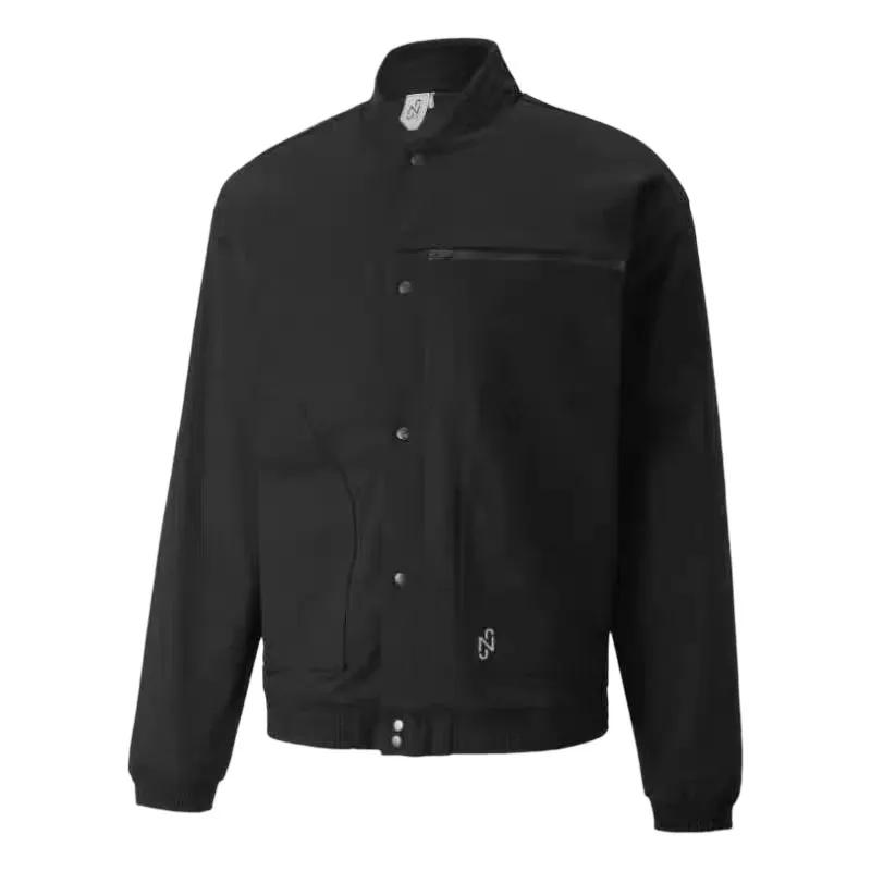 PUMA Jackets Men's Black Stand Collar Moderate Other