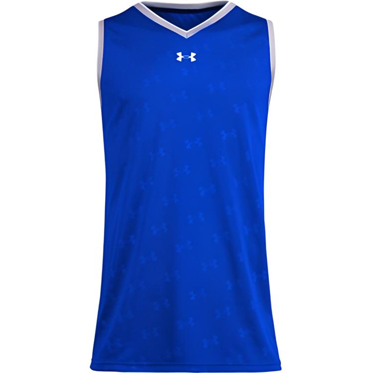 Under Armour Knitted basketball quick dry comfortable blue vest for leisure for training sleevless, loose fit