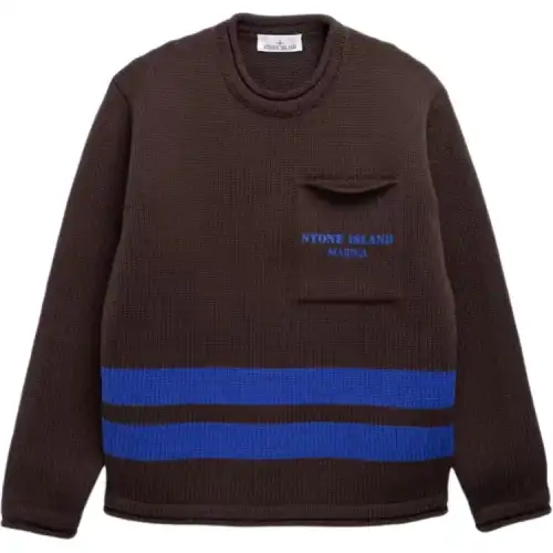 Stone Island pocket-detail striped sweater