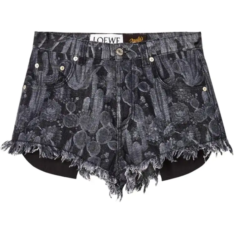 LOEWE Cactus Denim Shorts 'Black/White'