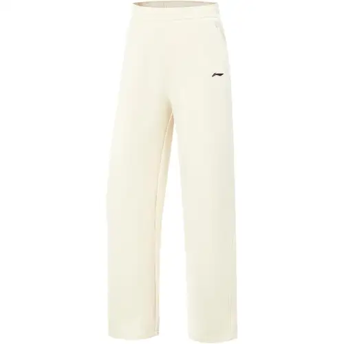 Li Ning Fitness Series Knitted Sweatpants Women's Eggnog Gray