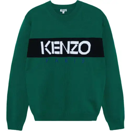 KENZO Knitwear Men's Green Crew Neck Moderate Other
