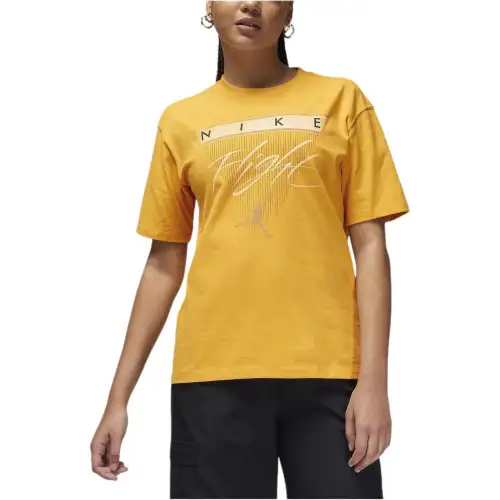 Jordan Drop Shoulder Sleeve T Shirt Women's Yellow