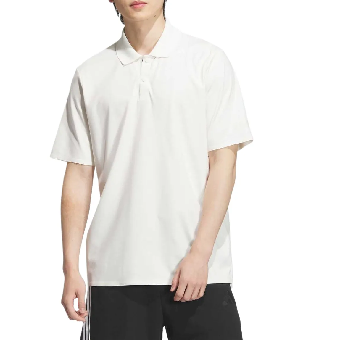 Adidas Polo Shirts Men's Jade White Polo Collar Moderate