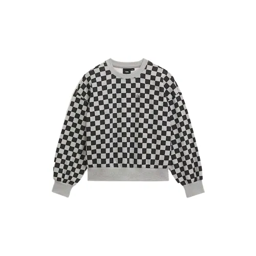Vans Sweatshirts Women's Black Gray Crew Neck Moderate Regular