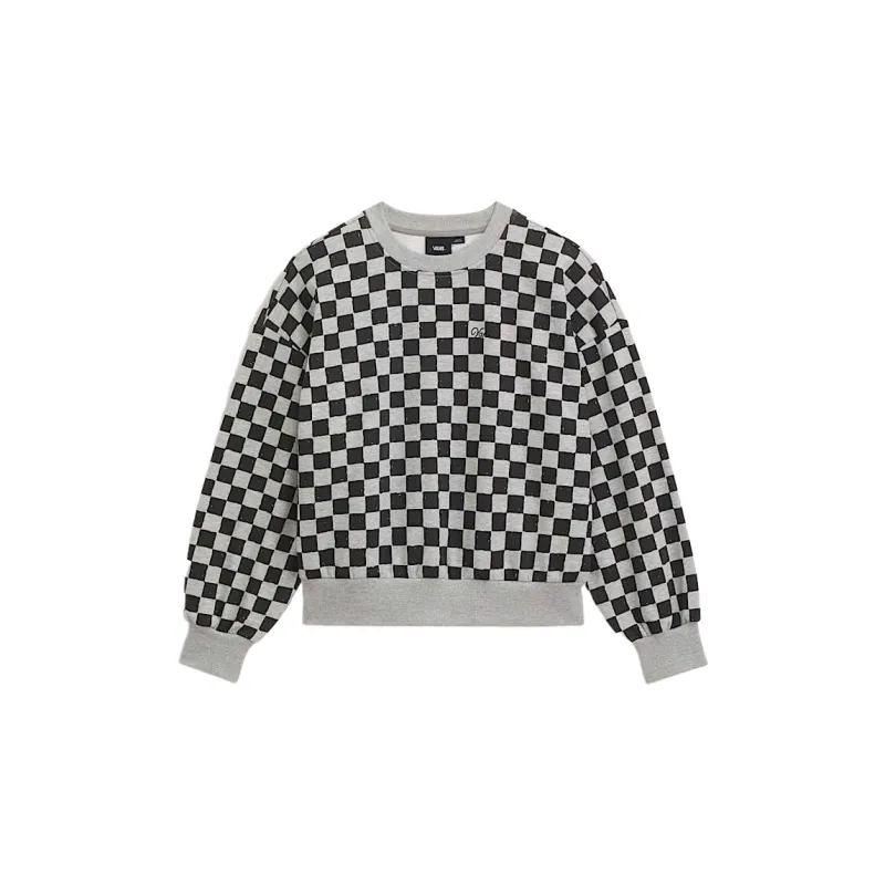 Vans Sweatshirts Women's Black Gray Crew Neck Moderate Regular