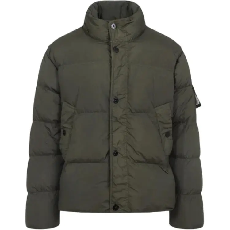 STONE ISLAND Logo Patch High Neck Puffer Jacket