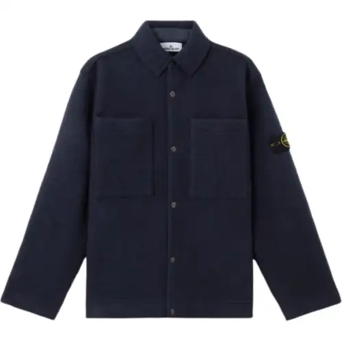 Stone Island virgin-wool shirt jacket