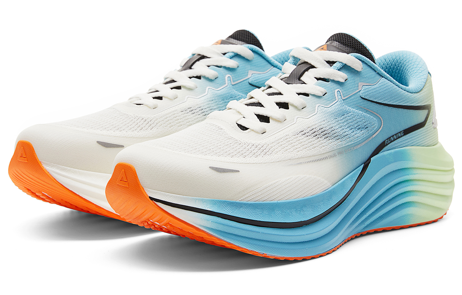 PEAK Fabric Cushioning Coverage Rebound Low top Casual Running Shoes Men’s White Green Blue