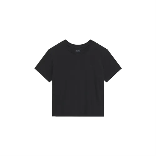 Vans T Shirts Women's Black Crew Neck Moderate