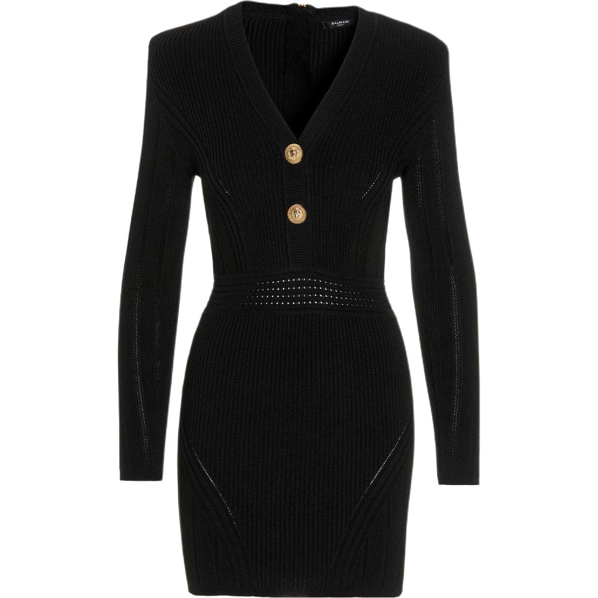 Женское платье BALMAIN BALMAIN FW22 V (черное)