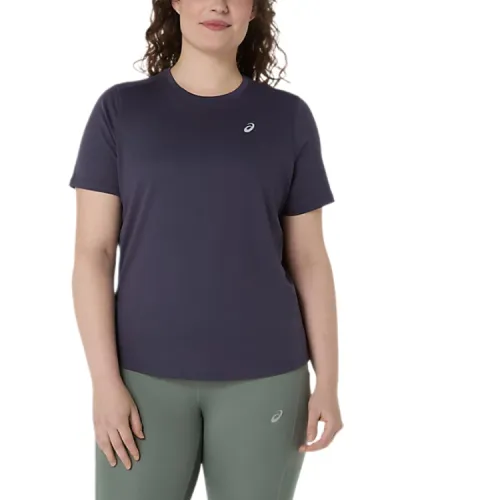 ASICS T Shirts Women's Blue Gray Crew Neck