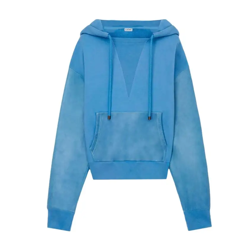 LOEWE Sweatshirts Men's Blue Hooded Moderate Regular