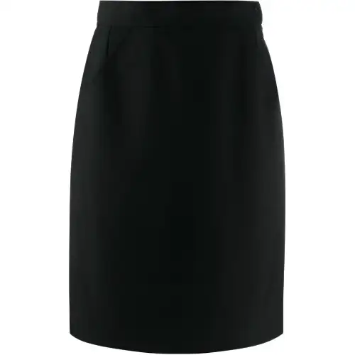 SAINT LAURENT Casual Long Skirts Women's Black Moderate Mid Length A Line Skirt