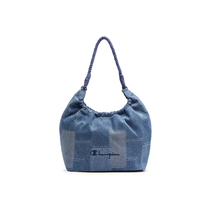Champion Fabric Backpack Shoulder Bag Unisex Medium Blue Denim/Silver White/Black