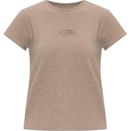 MM6 Maison Margiela Logo Printed Knitted Top