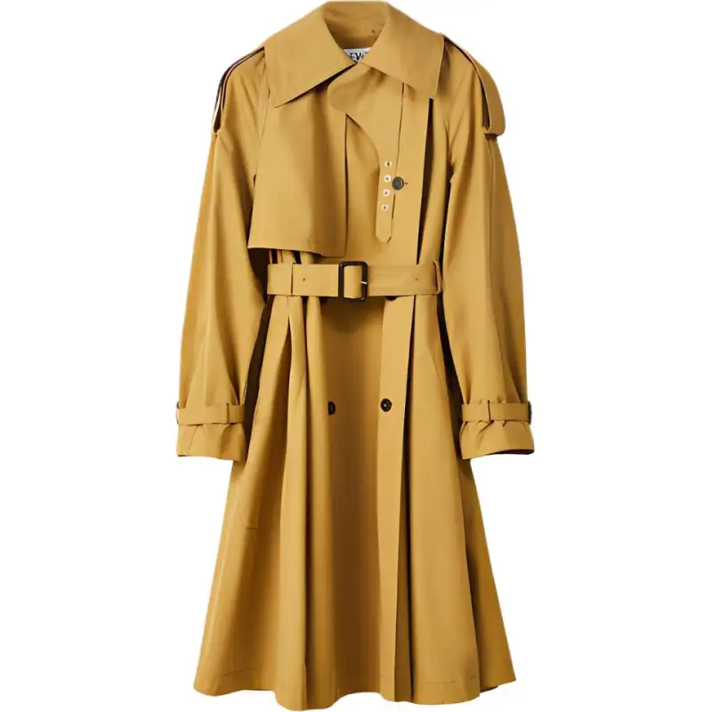 LOEWE Trench Coats Women's Bronze Lapel Moderate