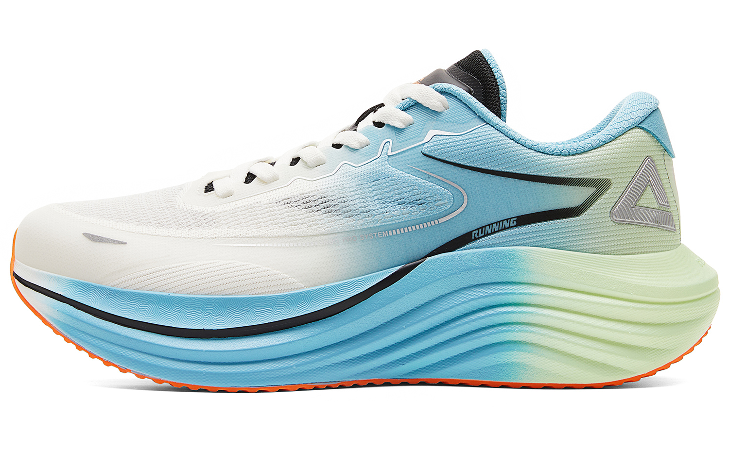 PEAK Fabric Cushioning Coverage Rebound Low top Casual Running Shoes Men’s White Green Blue