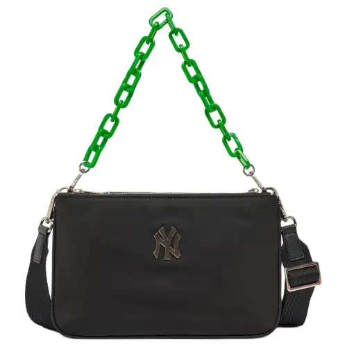 MLB Nylon Chain Bag, Crossbody Bag, Shoulder Bag Regular Unisex Black