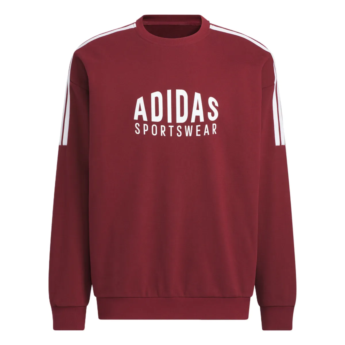Adidas Sweatshirts Unisex Dark Red Crew Neck Moderate