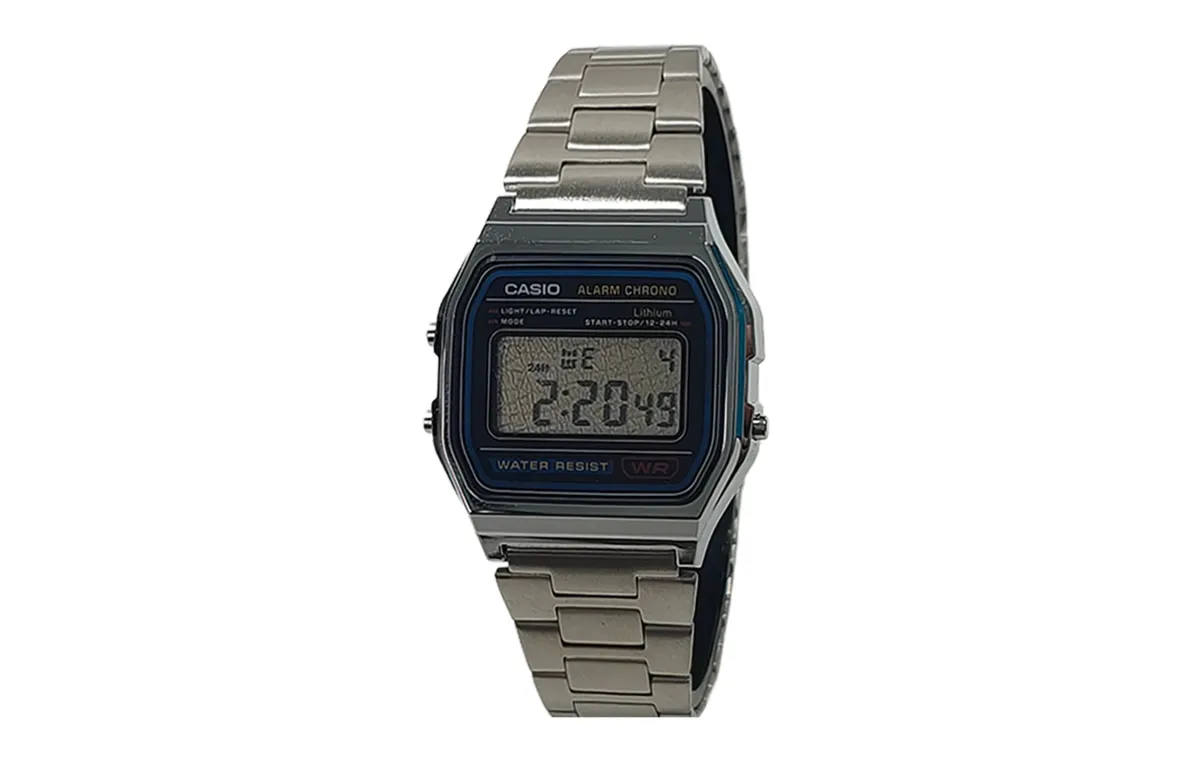CASIO Custom Collection Quartz Movement Stainless Steel Strap Watch Unisex Black Dial