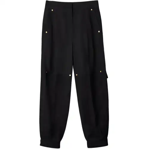 LOEWE Casual Pants Women's Black Moderate Straight Fit Pants