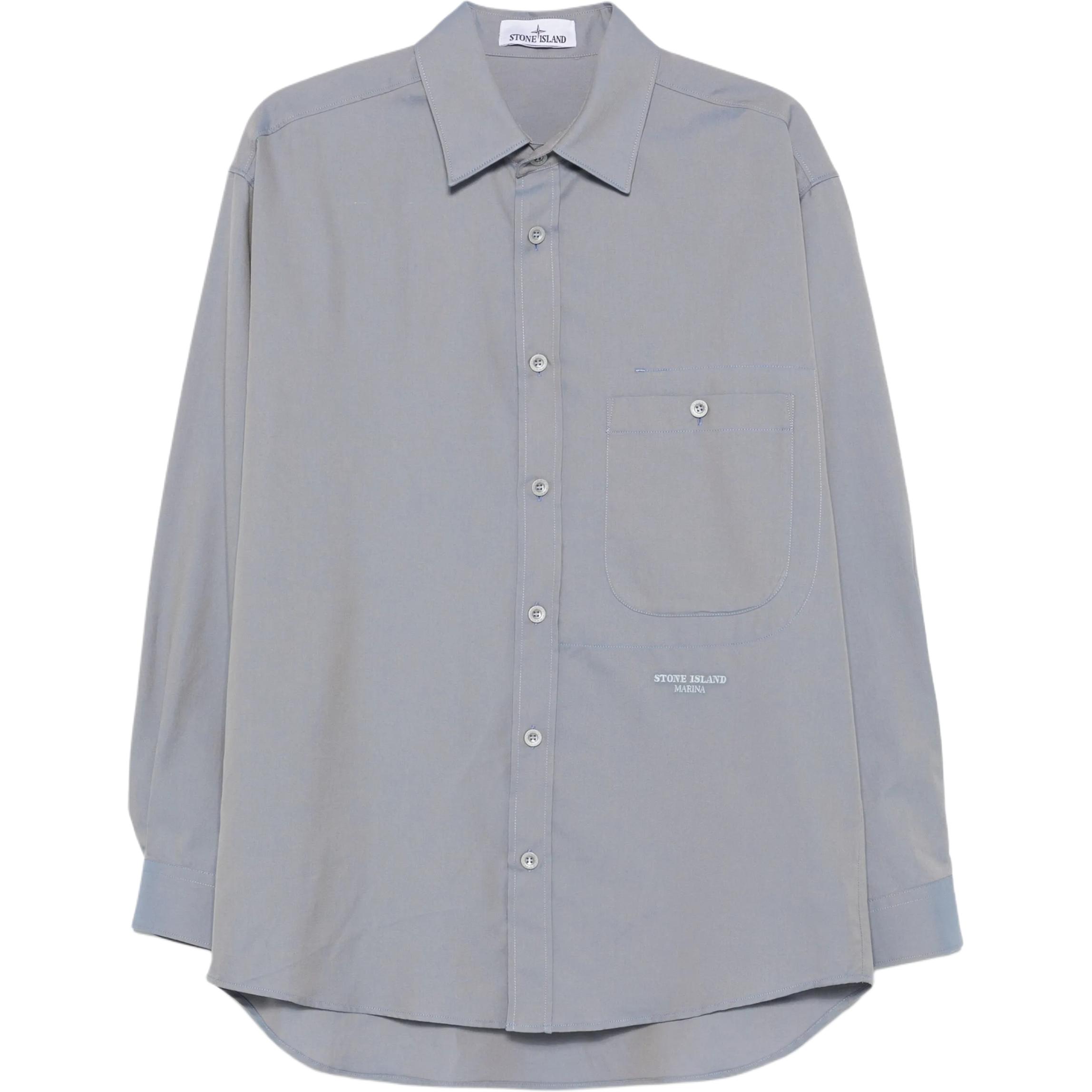 Мужская рубашка STONE ISLAND Marina (синяя)