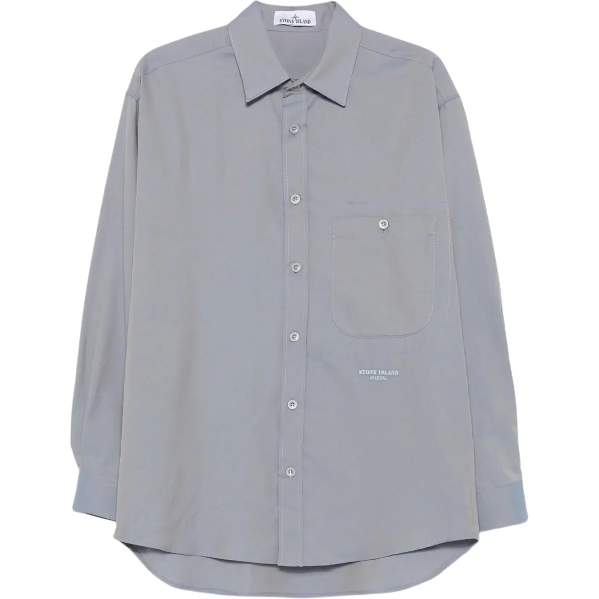 Stone Island patch-pocket button-down shirt