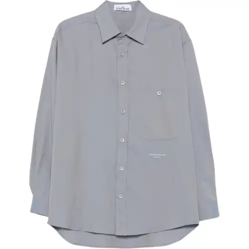 Stone Island patch-pocket button-down shirt