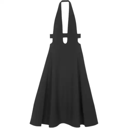 SAINT LAURENT Backless Flared Midi Dress