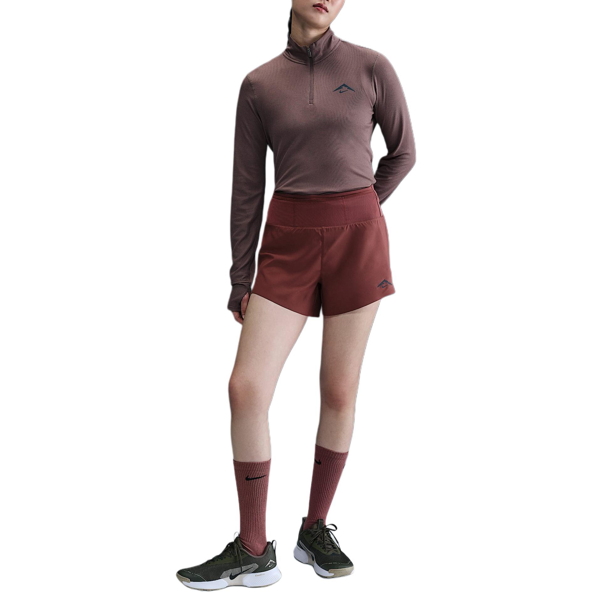Женские шорты Nike Dri-Fit Trail -218 (темно-красные)