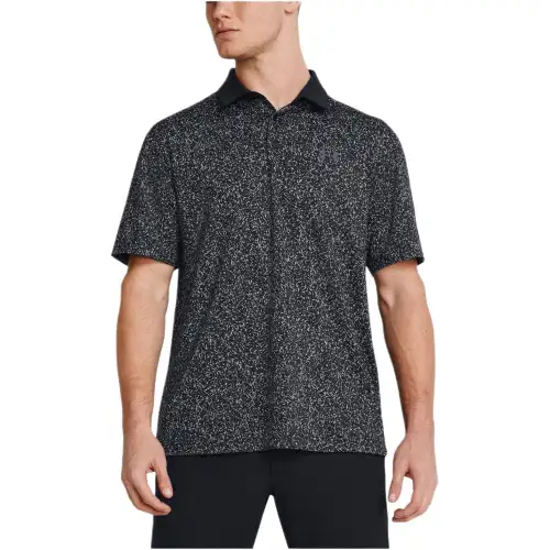 Under Armour UA Playoffs 3.0 Coral Jacquard Polo Shirt Men's Black