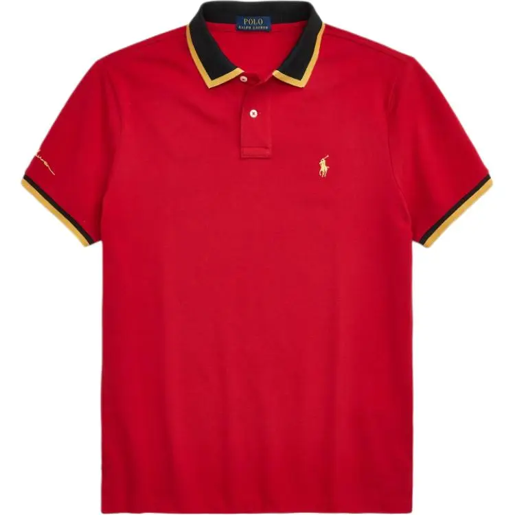 Polo Ralph Lauren SS25 Polo Shirt Custom Slim Fit Men's Red