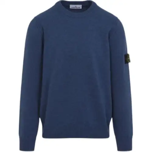 Stone Island logo-patch crew-neck sweater