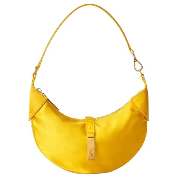 Polo Ralph Lauren Polo ID Fabric With Cow Leather Shoulder Bags Women's Yellow