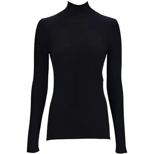 Balenciaga Sweaters Women's Black Stand Collar Moderate Other