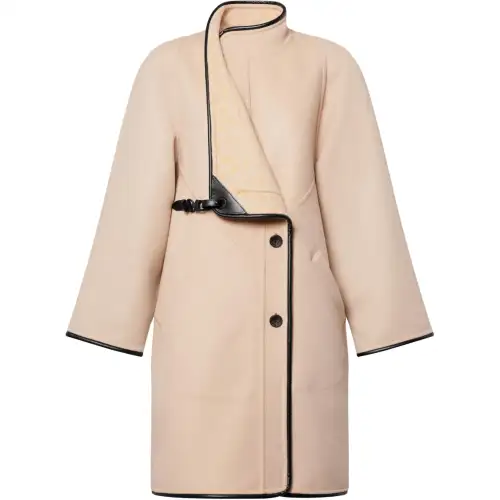 Lv Double Face Long Clip Front Coat