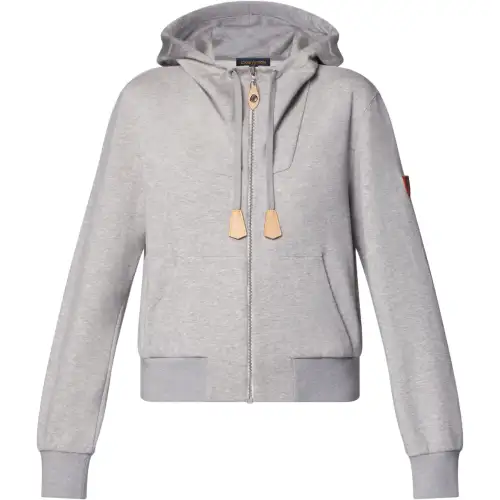 LOUIS VUITTON Leather Accent Hoodie