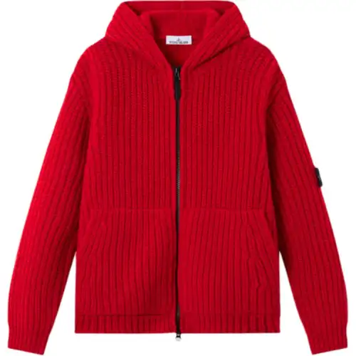 Stone Island 5100069 Fisherman's hooded wool jacket