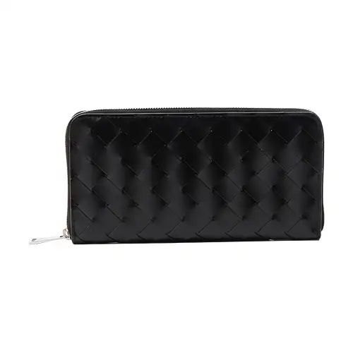 Bottega Veneta Cow Leather Clutch Wallet Men's Black