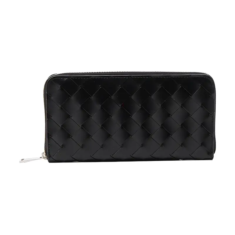 Bottega Veneta Cow Leather Clutch Wallet Men's Black