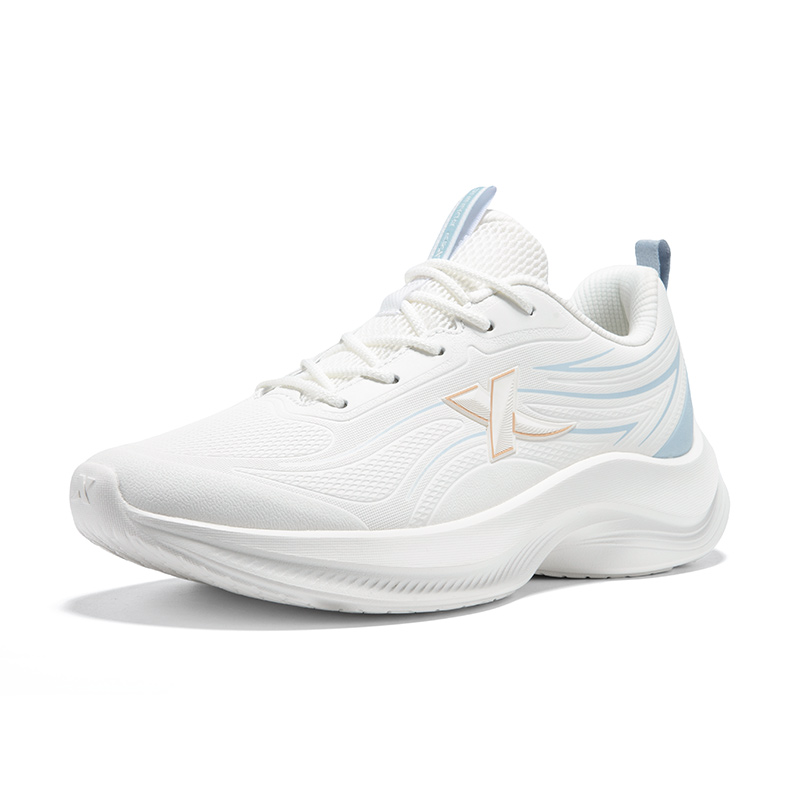 XTEP Cushioning, Wear Resistant Low top Casual Running Shoes Women’s Sail White Dusty Blue