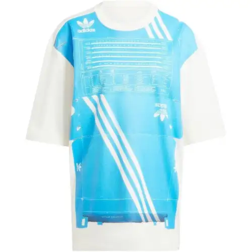 Adidas Originals Kseniaschnaider Deconstructed Box T Shirt T Shirt Women's Blue White