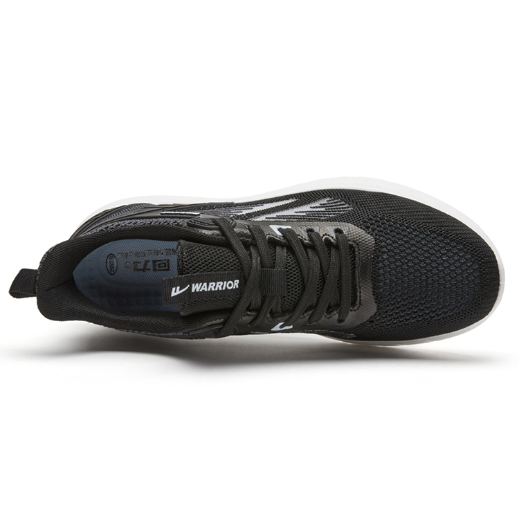 Warrior Cushioning Slip Resistant Coverage Low top Casual Long Distance Running Sprint Running Shoes Men’s Black Gray