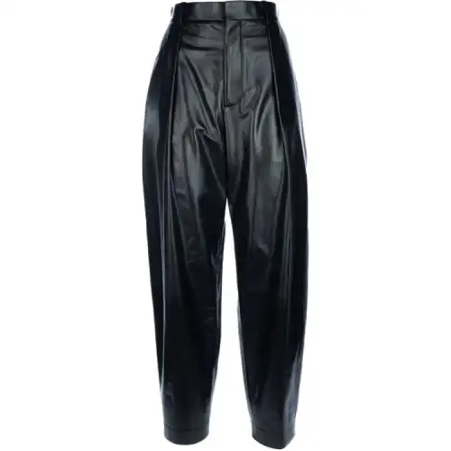 Bottega Veneta Pleated Leather Trousers