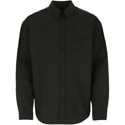 Balenciaga Shirts Men's Black Pointed Collar Moderate Shirt
