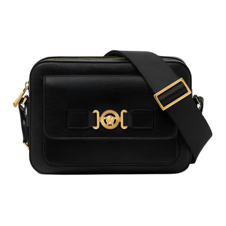 Женские сумка Versace Medusa Biggie Messenger Bag (черная)